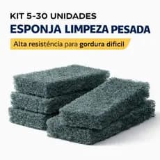 Kit 5-30 Esponja Limpa Churrasqueira Fibra Abrasiva Limpeza Pesada Grelha