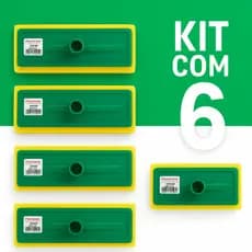 Kit 6 Refis Mop Abrasivo Esfregão Limpeza Piso Porcelanato Vidro – Sem Cabo