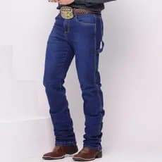 Calça Country Masculina Jeans Premium Rodeio Western com Elastano Calça Jeans Masculina