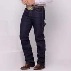 Calça Country Masculina Jeans Premium Rodeio Western com Elastano Calça Jeans Masculina