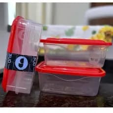 Kit 4 potes multiuso com tampa microondas pratico resistente cozinha marmitas comida fresca
