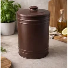 Lixeira 3 Litros Metal Vintage com Tampa Escritorio Lavabo Cozinha Decoração luxo