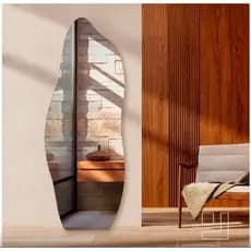 Espelho Orgânico Pinterest Tendência110x50cm Corpo Inteiro Polido Para Sala Banheiro Quarto Salão Hall Leve um Brinde