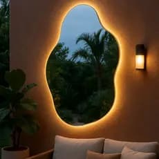 Espelho Grande Corpo Inteiro Com led Espelho Para Sala Quarto Espelho Organico