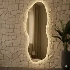 Espelho Grande Corpo Inteiro Com led Espelho Para Sala Quarto Espelho Organico