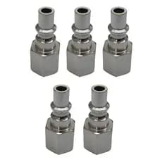 05 Conector Pino Adaptador Engate Rápido Rosca Femea 1/4