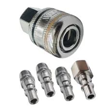 Engate Rápido Para Compressor 1/4 Npt Kit 5 Peças Conectores