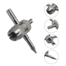 Kit Com 1 Chave Ventil Saca Válvula Extrator Pneu Omega