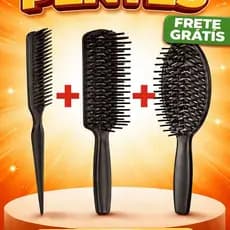 Mafê Escovas Para Cabelo Kit 3Und Escovas Mariana, Mafê, Tres Fileiras COR SORTIDA