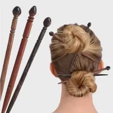 Kit 4 Palitos de Cabelo Coquinho Cabelo Palito de Cabelo Prendedor