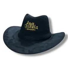 Chapéu Country Cowboy Rodeio / Ana Castela - Americano Modelo Clássico Em Feltro Bordado Feminino