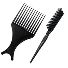 Pente garfo E Pente Três Fileiras Redução de frizz CORES SORTIDAS