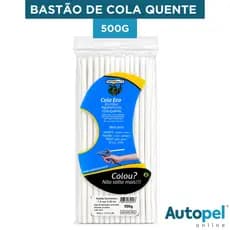 Cola Quente Fino Refil 500gr Bastão Semi Transparente Secagem Rápida Alta Aderência