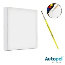 Kit Tela De Pintura 20x20 E Pincel 470 Nº10 Condor Artesanato Escola