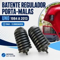 Batente Regulador Borracha Porta Mala Uno 1984 a 2013  2 unidades