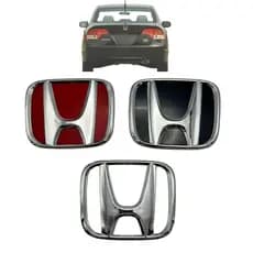 Emblema Porta Mala Carros Honda 1992 a 2025  Logo Honda  Cromado Vermelho Preto