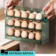 Organizador Porta Ovos 3 Andares Acrílico Capacidade 30 Ovos Para Geladeira Multiuso