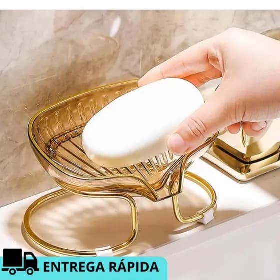 Saboneteira Acrilíco Porta Sabonete Banheiro Luxo Lavabo Suporte de Sabonete em Barra Anti Respingo Com Drenagem