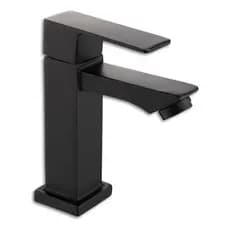Torneira Banheiro de Luxo Moderna Abs Luxo 1/4 De Volta Cromo Premium Monocomando preto s