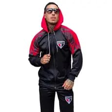 Conjunto Agasalho Masculino do P ao G4 forrado e com Capuz