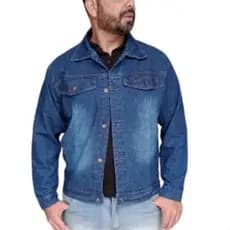 Jaqueta Jeans Masculina 100%algodão Forma Grande