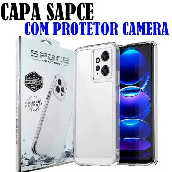 Capa Space Transparente Acrílico RedMi Note 13 4g/13C/12C/NOTE 12S/Note 12 4g/Note12 Pro 5g/Note 12 Pro PlusProtetora