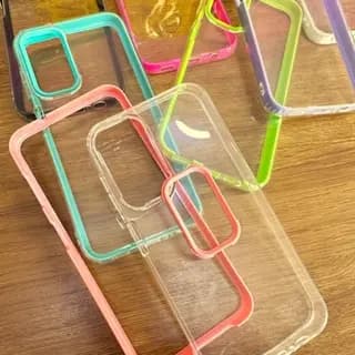 Capa Case Transparente 3 em 1 Samsung Galaxy A04/A04S/A05/A05S/A14/A13 5G/A13 4G/A15/A12/M12 Capinha Protetora Silicone Aveludada anti-impacto