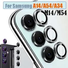 Kit 3 Peças Película Protetora De Câmera Para SAMSUNG A15/A54/A24/A14/A34/M14/M34/M54 Anel De Metal Protetor De Câmera