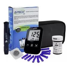 Kit Medidor De Glicose Lite Completo G-Tech Com 1 Aparelho +10 Tiras + 10 Lancetas + 1 Caneta
