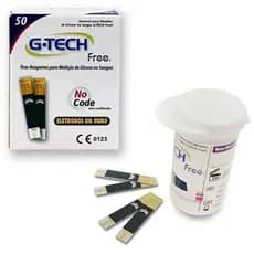 Tiras Free1 G-tech de Glicose c/50 Original - Para Medição De Glicose Com 50 Unidades Reagentes