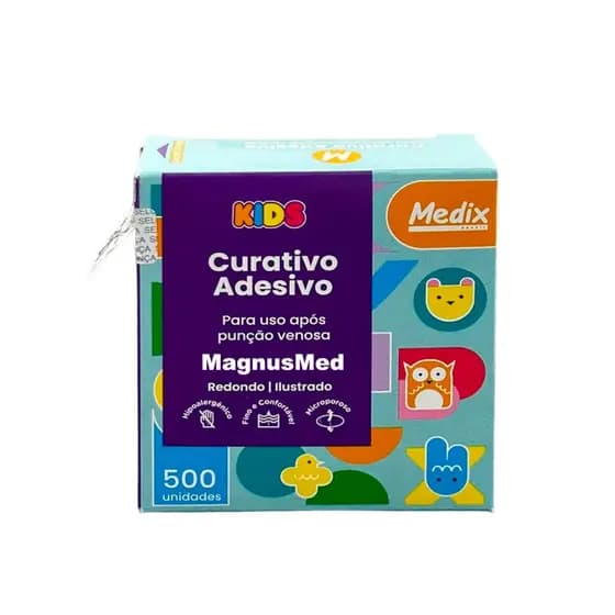 Curativo Redondo Blood Stop Bandagem Kids 500 Unidades Medix