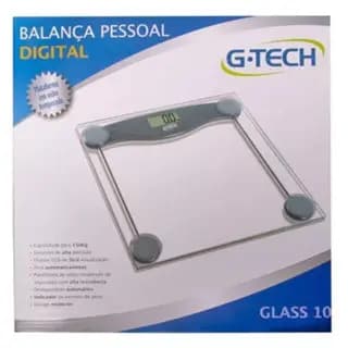 Balança Digital G-tech Glass 10 Em Vidro Temperado Até 180 Kg