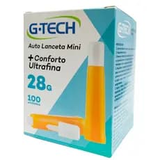 Auto Lanceta Mini G-tech 28g caixa com 100 Unidades Ultrafina Conforto
