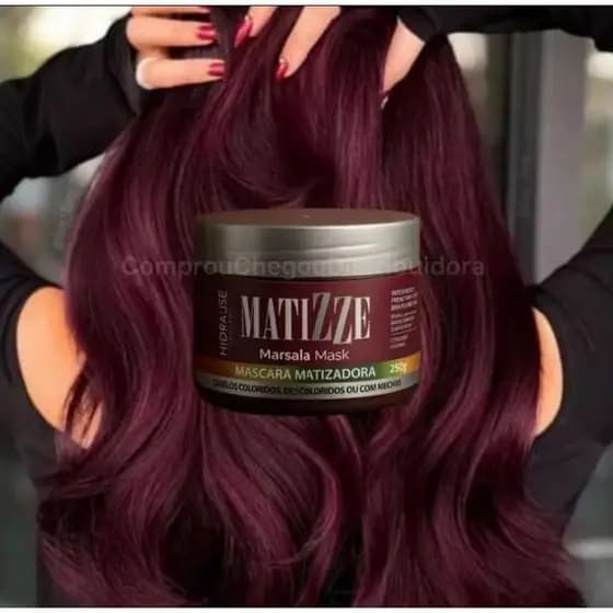 Máscara tonalizante S/ Amônia marsala (vinho) - Nova Formula Rende 3x Mais MATIZZE MARSALA