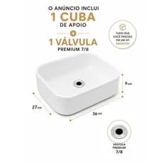 Cuba + válvula (Cuba Itália+ válvula cromada 7/8 )