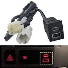 12V/24V Tomada Para Carregador De Telefone Carro Duplo QC3.0 Tipo C PD Porta De Carregamento USB Adaptador De Energia VW Volkswagen polo 9n 9n3 2004-2011
