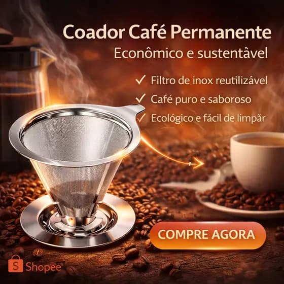 Coador de Café Permanente em Aço Inox 103