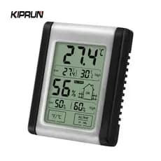 Higrômetro Digital De Temperatura Kipka , Medidor E Umidade De Tela Grande , Termohigrômetro Interno Com Sensível Ao Toq