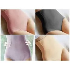 Calcinhas de compressão de cintura alta, calcinhas modeladoras de fio dental de camada dupla