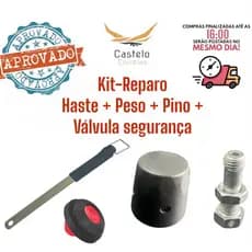 Kit reparo panela de pressão universal-Haste+Peso+Pino e válvula de segurança.