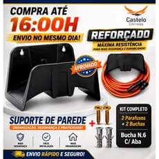 Suporte para Mangueira de jardim com parafuso e bucha com aba.