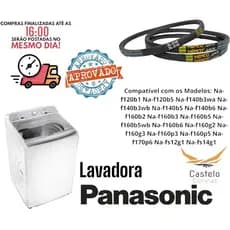 Correia p/ lavadora Panasonic- 12 / 14 / 16 Kilos- Premium