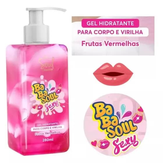 Hidratante Gel Corpo e Virilha 280ml Babasoul Pele Macia e Perfumada