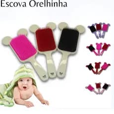 Escova de Cabelo Raquete Mickey Orelhinhas Com Alta Qualidade
