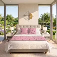 Kit Peseira Com Capas de Almofadas Decorativas Percal 180 Fios Misto