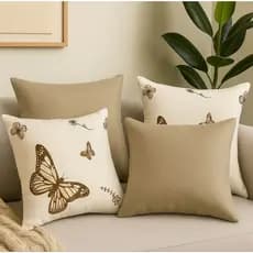 Kit 4 Capas De Almofadas Decorativas 43cm X 43cm Percal 180 Fios