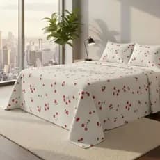 Cobre Leito Piquet- Casal, Queen e King + 2 Porta-Travesseiros 50cm X 70cm