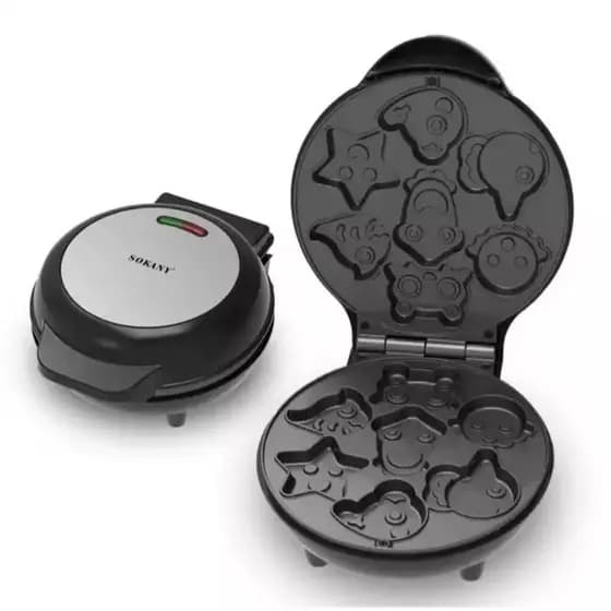 Maquina De Waffle Biscoito 110v Bolo Desenho Animado 750w sokany