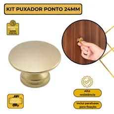 Kit Puxadores Ponto Para móveis de 24mm para Gavetas – Design Funcional e Elegante