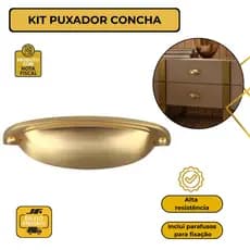 Kit Puxadores Concha Provençal  Paris para Gavetas – Estilo Sofisticado e Clássico